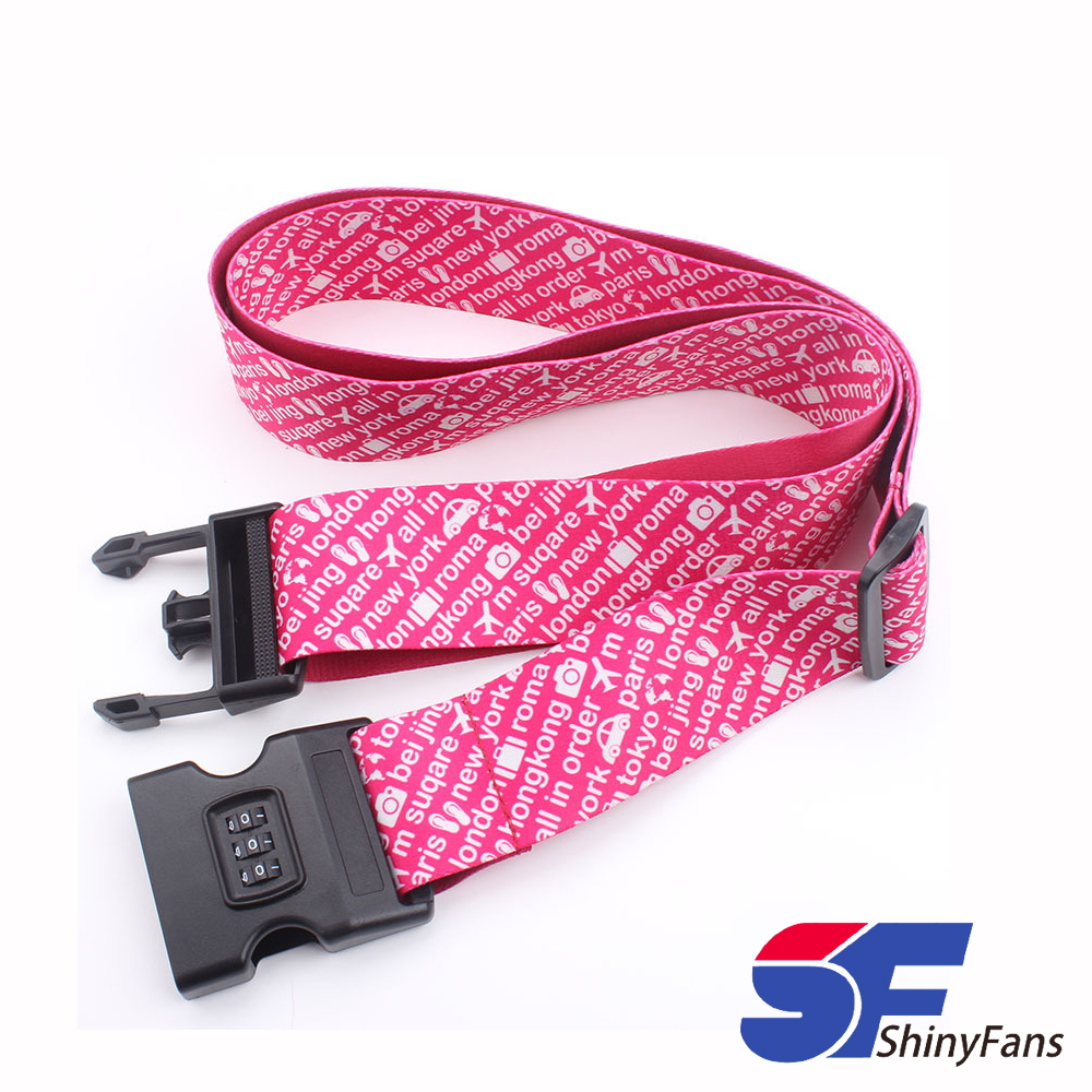 New Fashionable Tool Lanyard with Adjustable Strap and Luggage Belt TSA Lock Polyester Material Silk Screen Printing