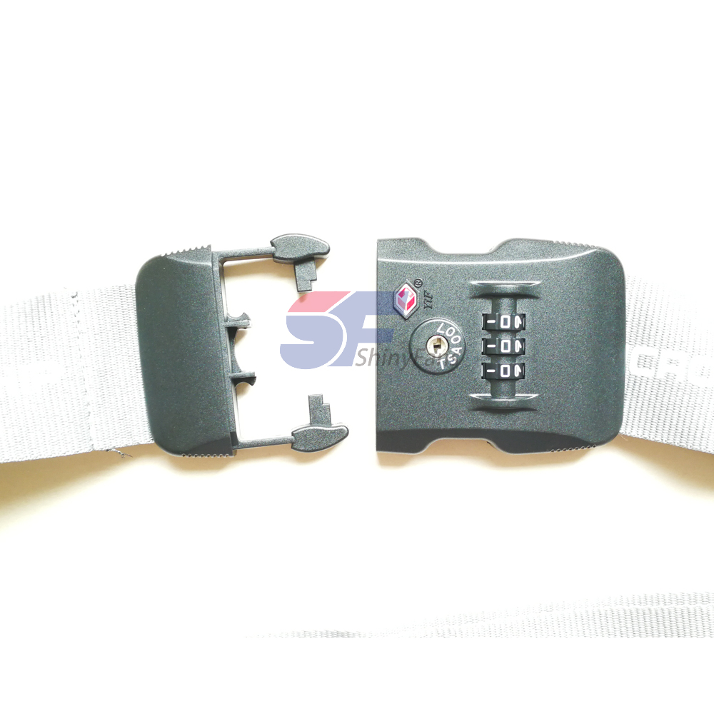 High Quality ShinyFans SF-6666 TSA Custom Lock Luggage Belt Customizable Polyester Material Password-Released Buckle Lanyard