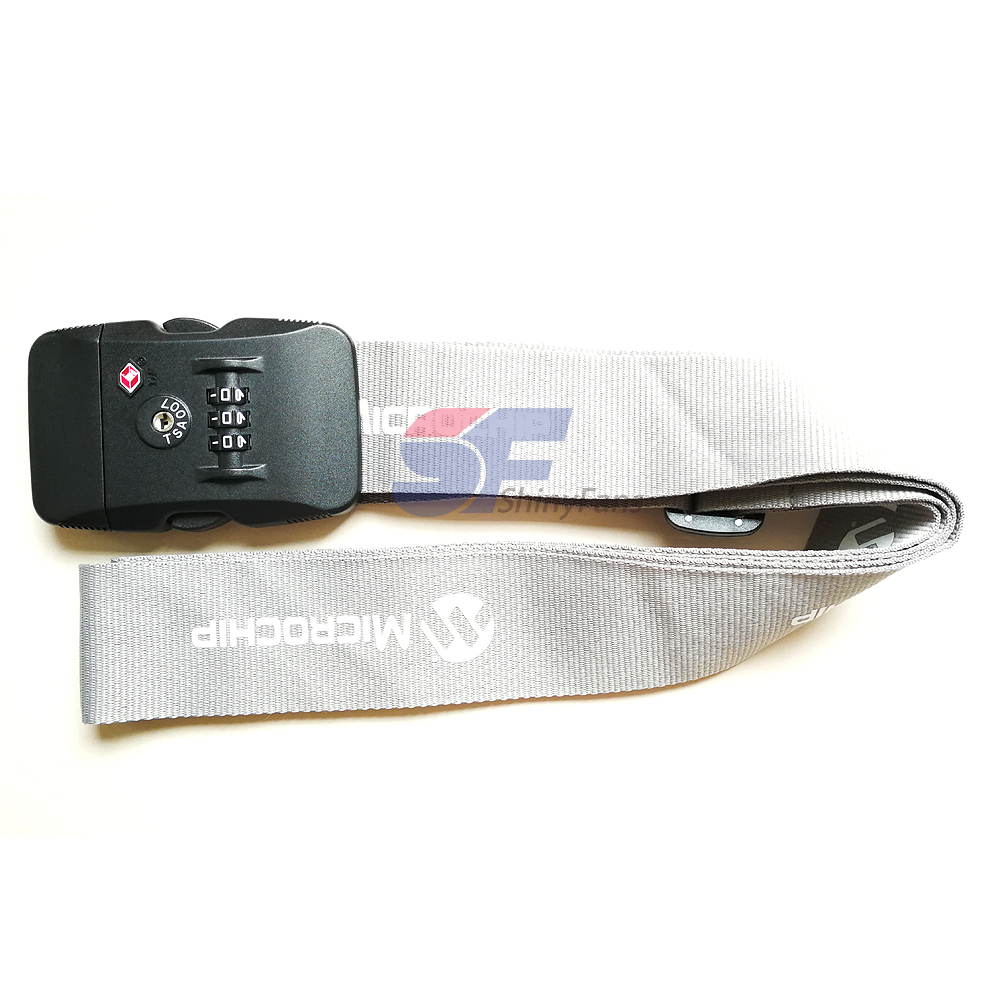 High Quality ShinyFans SF-6666 TSA Custom Lock Luggage Belt Customizable Polyester Material Password-Released Buckle Lanyard