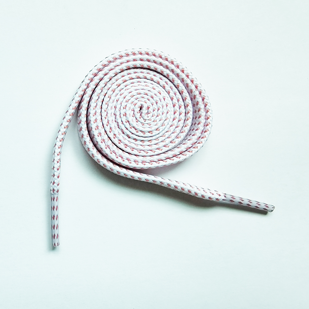 8mm Custom Colored Colorful Polyester Elastic Thick White Flat Shoe Laces for Sneaker Shoelace for Promotional Party Supplies