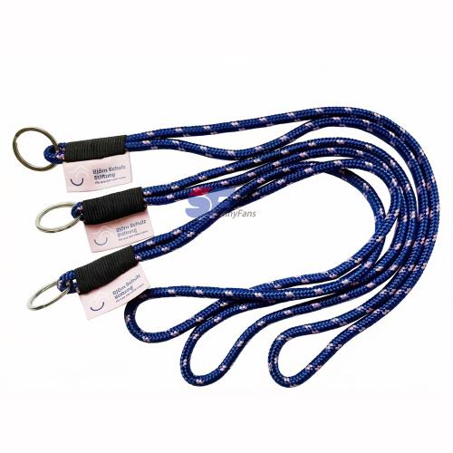 Custom Nylon Braided Lanyard with Metal Ring - ID Badge/Keychain Holder, Durable Promotional Gift