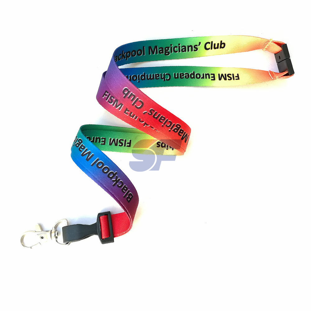 Custom screen printing heat transfer lanyards with clip